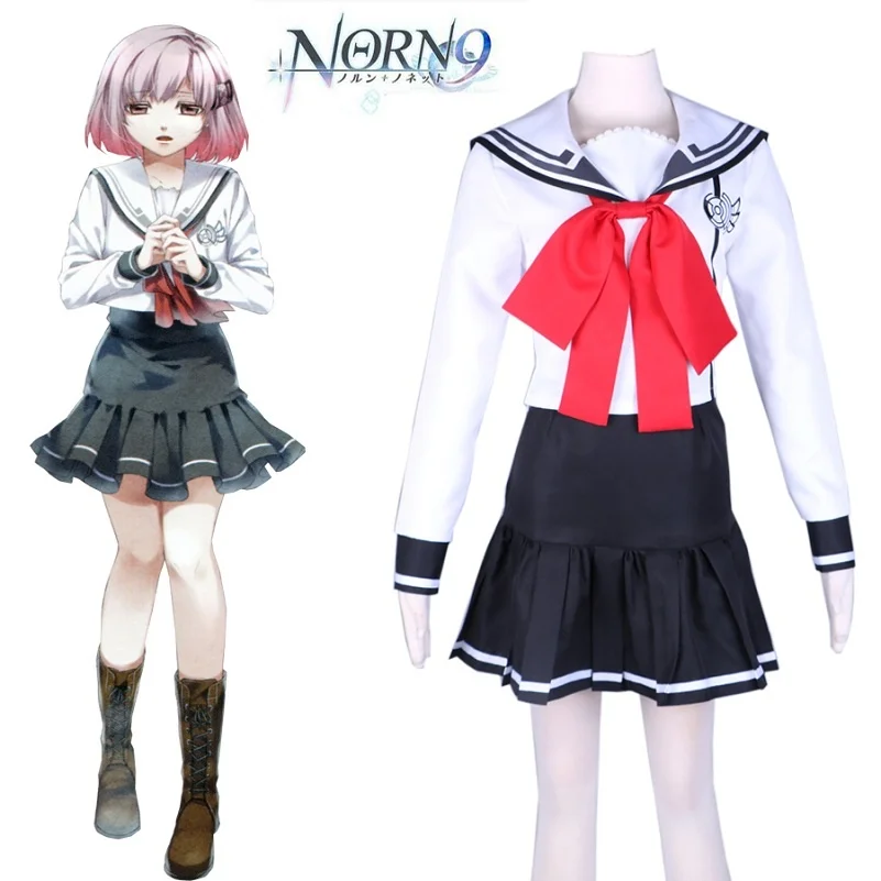 

Anime Cos Norn9 Koharu NORN9 Var Commons NORN9 Last Era Cosplay Costumes Student Uniform Sailor suit Sets