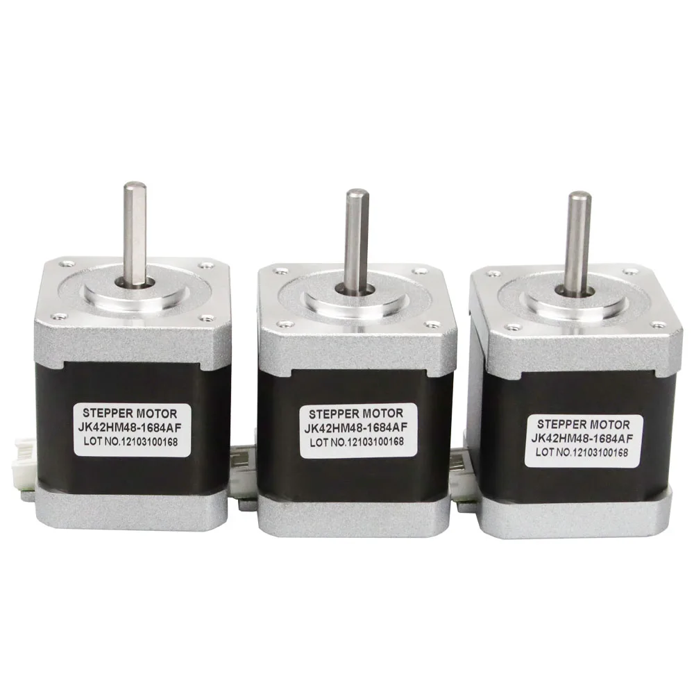 Jkongmotor 0,9 Grad Nema 17 Schrittmotor 1,68 A 48 mm 44 Ncm D-Schnitt/Rundwelle Nema17 Schrittmotor für DIY 3D-Drucker CNC-Roboter – Detail 6