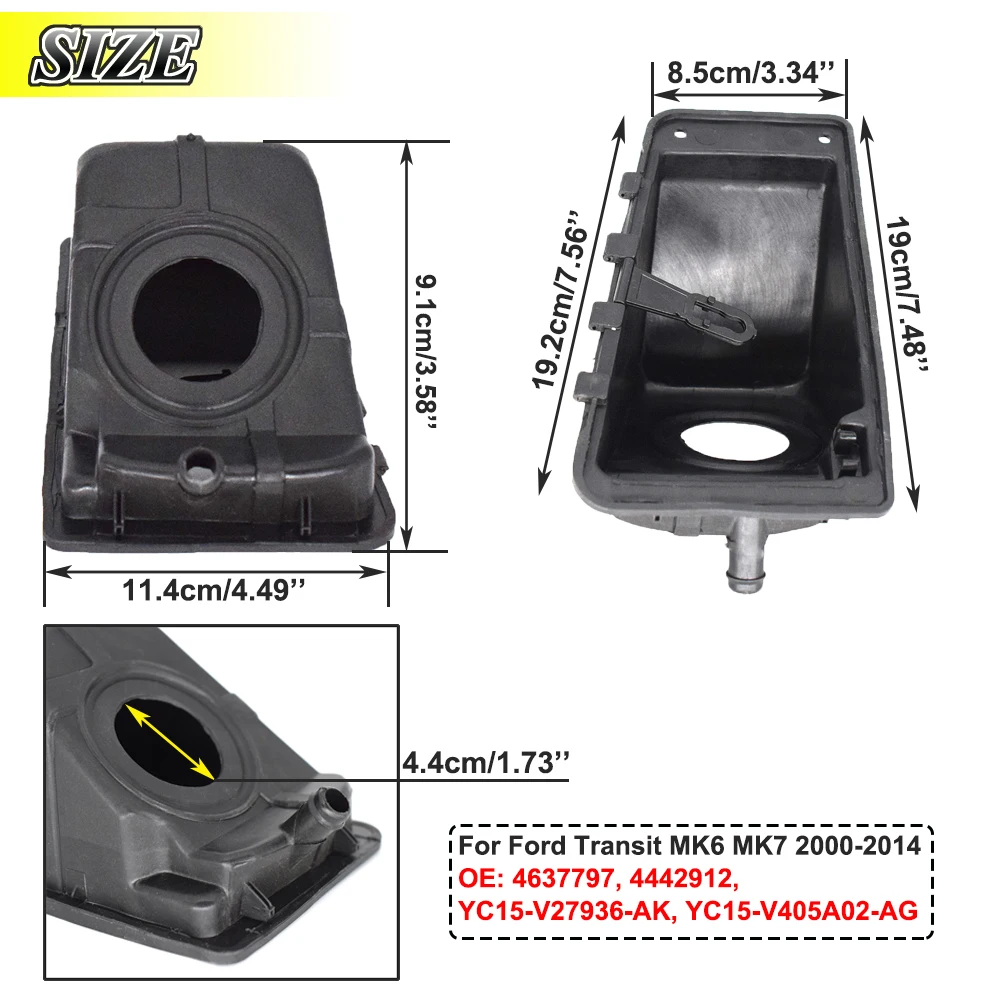 1x For Ford Transit MK6 MK7 2000 - 2014 Fuel Tank Filler Door Flap Housing YC15 27936 AK Car Accessories Styling 01 02 03 04 05