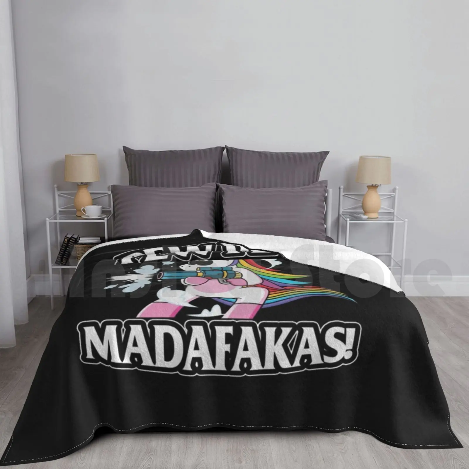 Crazy Madafakas Unicorn Blanket Fashion Custom