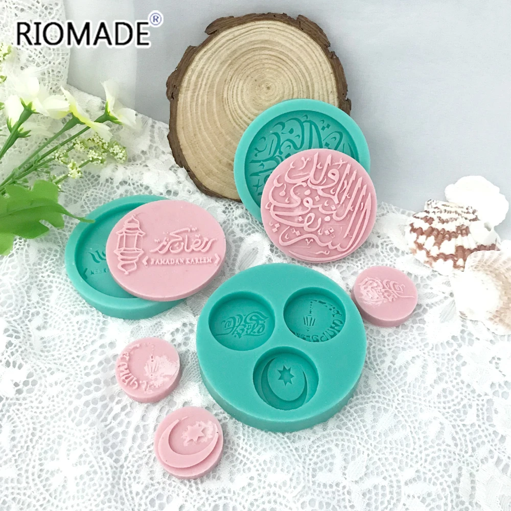 Arabic Script Silicone Mold DIY Eid Mubarak Decoration Mould Baking Fondant Chocolate Cookies Pastry Sugar Crafts Cake Tools