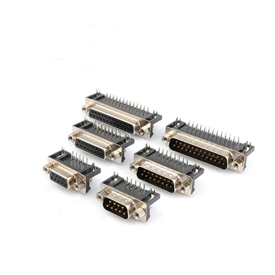 DR9 DR15 DR25 DR37 Hole/Pin Female/Male right angle Welded d-sub Connector RS232 serial port adapter DB9 9/15/25/37 pin