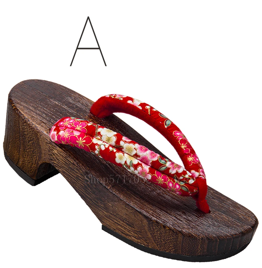 Sakura Geta Japanese Clogs Woman Traditional Slippers Wooden Shoes Flip Flops Girl Oriental Sandals Sauna Slippers Anime Cosplay