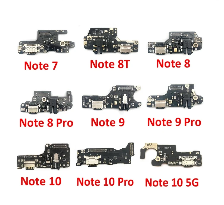 100Pcs/Lot USB Charging Dock Board For Xiaomi Redmi Note 5 6 7 8 8T 9S 9 10 Pro 5G Charger Plug Socket Port Connector Flex Cable