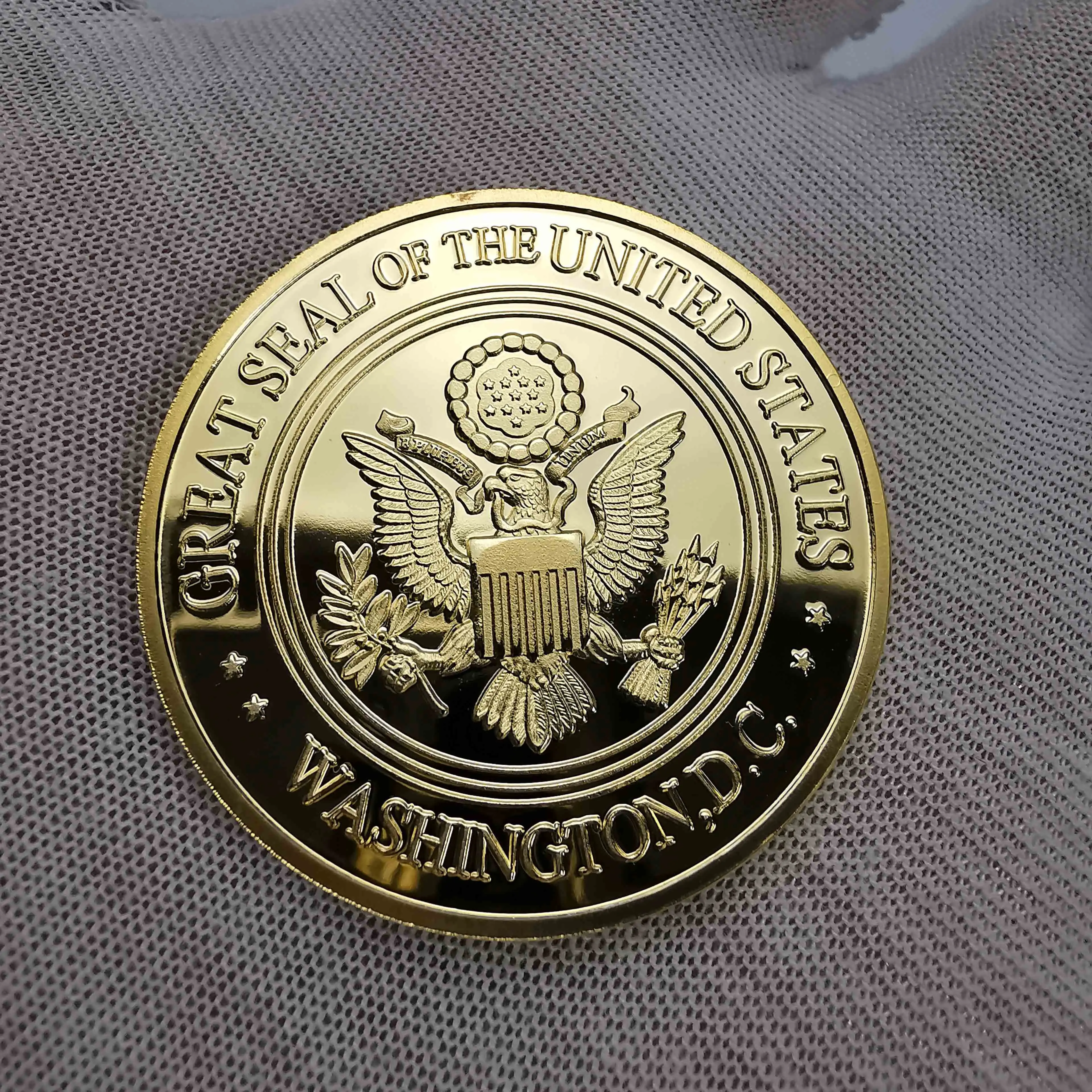 USA Gold Plated Coins CIA Central Intelligence Agency Great Seal Of The United States Challenge Metal Coin Collectibles Value