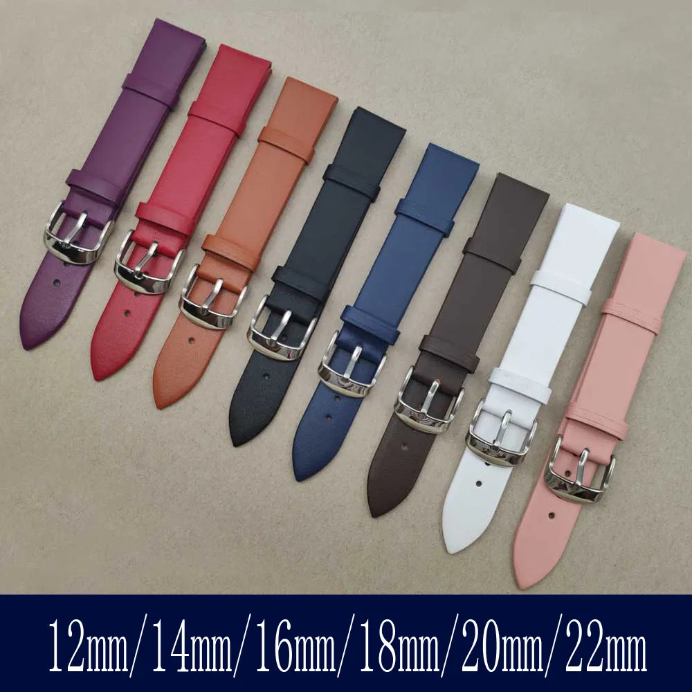 Sports Genuine Leather Watch Strap Watches band 22mm 20mm 18mm 19mm 12mm 14mm 16mm 24mm 21mm Watchbands Men Women Wristband