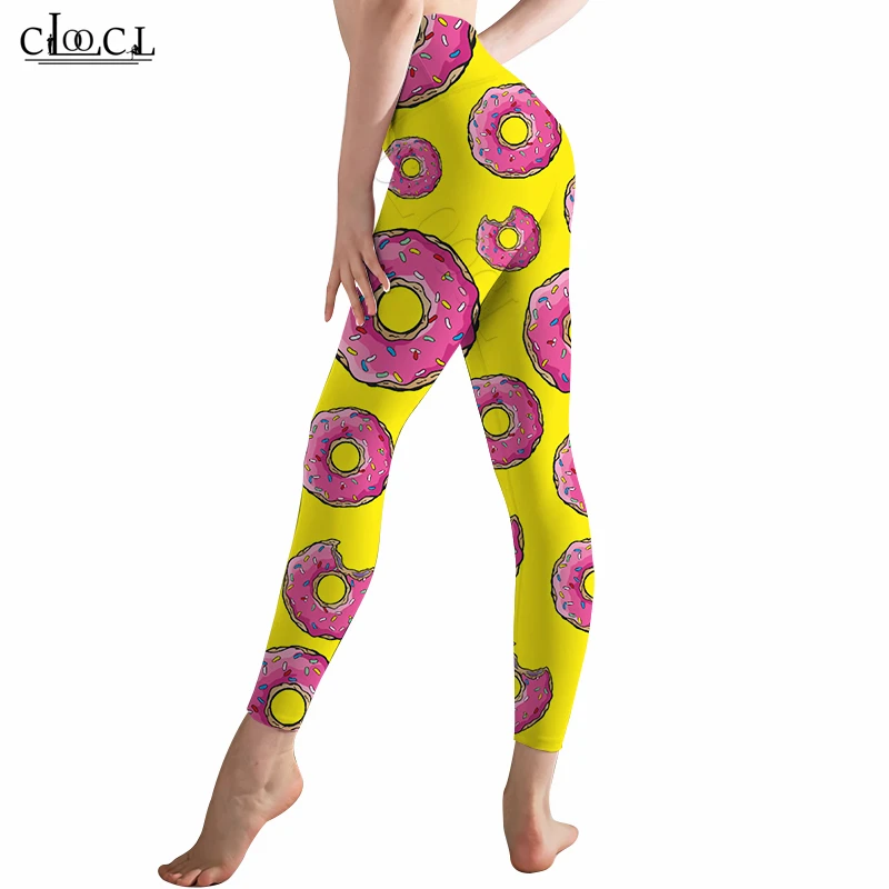 CLOOCL المرأة طماق Homerjay الكعك المطبوعة عالية الخصر مرونة ثلاثية الأبعاد موضة Sweatpants للنساء سراويل رياضية