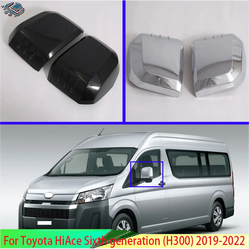 

For Toyota HiAce Sixth Generation (H300) 2019-2022 Car Accessories Door Side Mirror Cover Trim Rear View Cap Overlay Molding