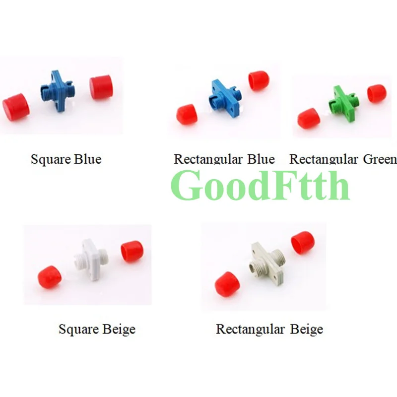 Fiber Adapter Adaptor Coupler FC-FC Simplex Plastic Square Rectangular Housing GoodFtth 1000pcs/lot