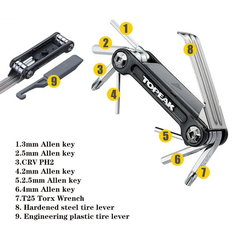 TOPEAK TT2536 TT2551 Bike Repairing Multi Tool Portable Bicycle Mini Tool Wrench Kits Bike Disassemble Kit Cycling Equipment