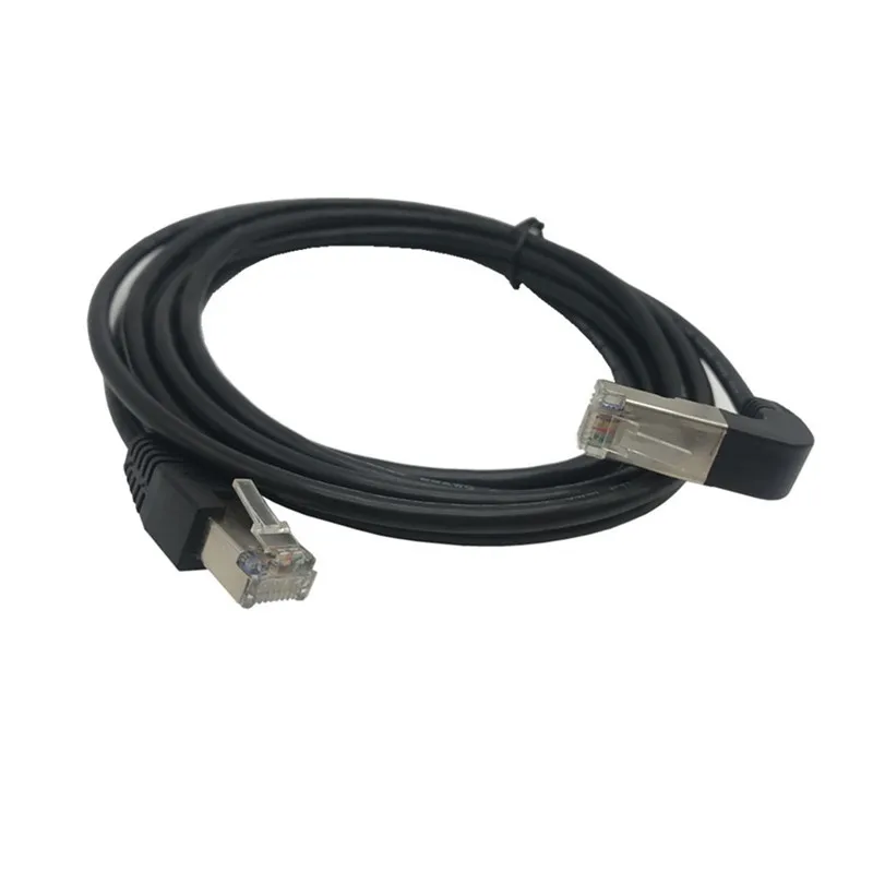 ارتفاعا وانخفاضا مزدوجة الكوع بزاوية 90 درجة cat5e 8P8C FTP STP UTP القط 5e إيثرنت شبكة كابل RJ45 Lan التصحيح الحبل 0.5m-5m
