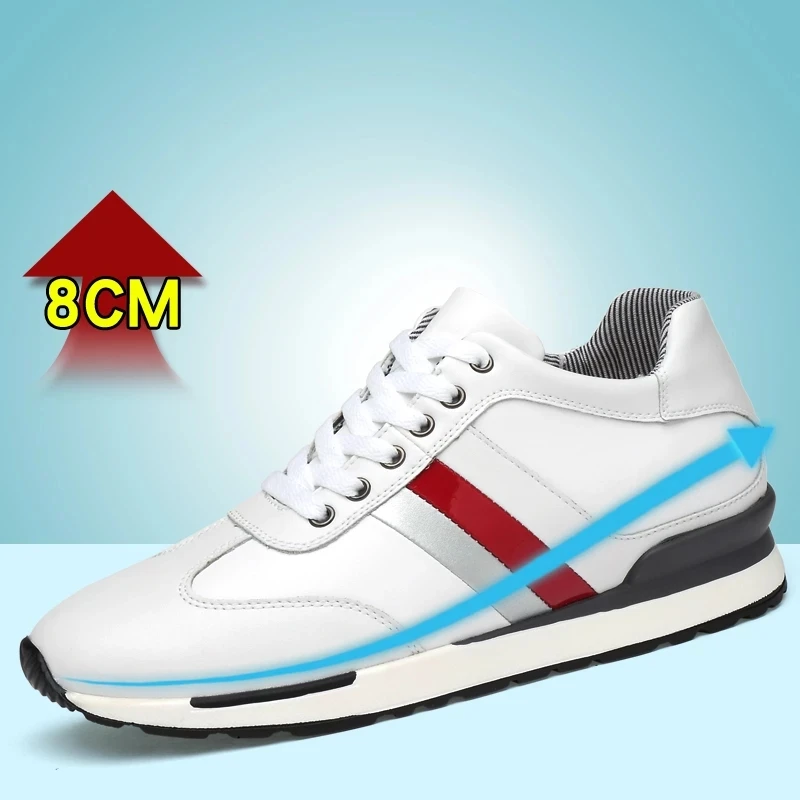 Elevator Shoes Men Sneakers Heightening Shoes Man Increase Shoes Height Increase Insole 8CM Tall Shoes