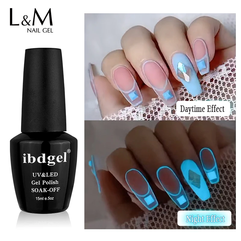 Ibdgel In Het Donker Gel Nagellak Top Coat En Base Matte Top Jas Lichtgevende Functionele Gel Halloween Nagels Гель лак Для Ногтей