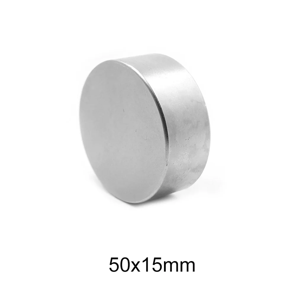 1/2 Chiếc 50X15 Đĩa Mạnh Nam Châm Mạnh Mẽ 50Mm X 15Mm Lớn Vòng Nam Châm Neodymium 50X15Mm N35 Vĩnh Viễn Nam Châm Đất Hiếm 50*15