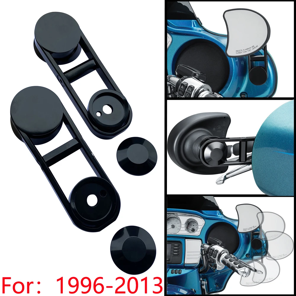 Adjustable Drop Mirror Relocator Mount Kits for Harley Street Glide FLHX 1996-2021