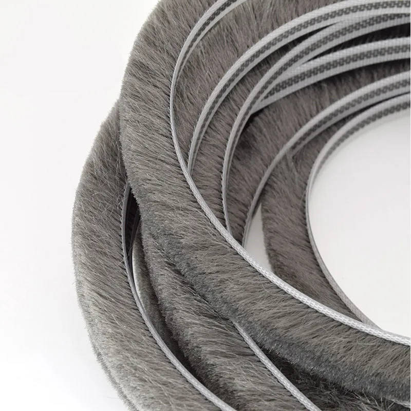 6 Size Door Window Brush Strip Weather Stripping For Home Door Window Draught Excluder Brush Weather Strip Seal Tape