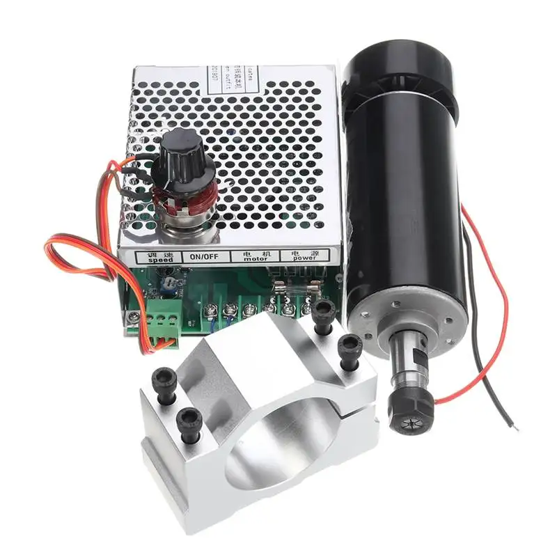 500W Spindle kit ER11 Chuck CNC 0.5KW Spindle Motor + 52mm clamps + Power Supply speed governor For DIY CNC EU warehouse