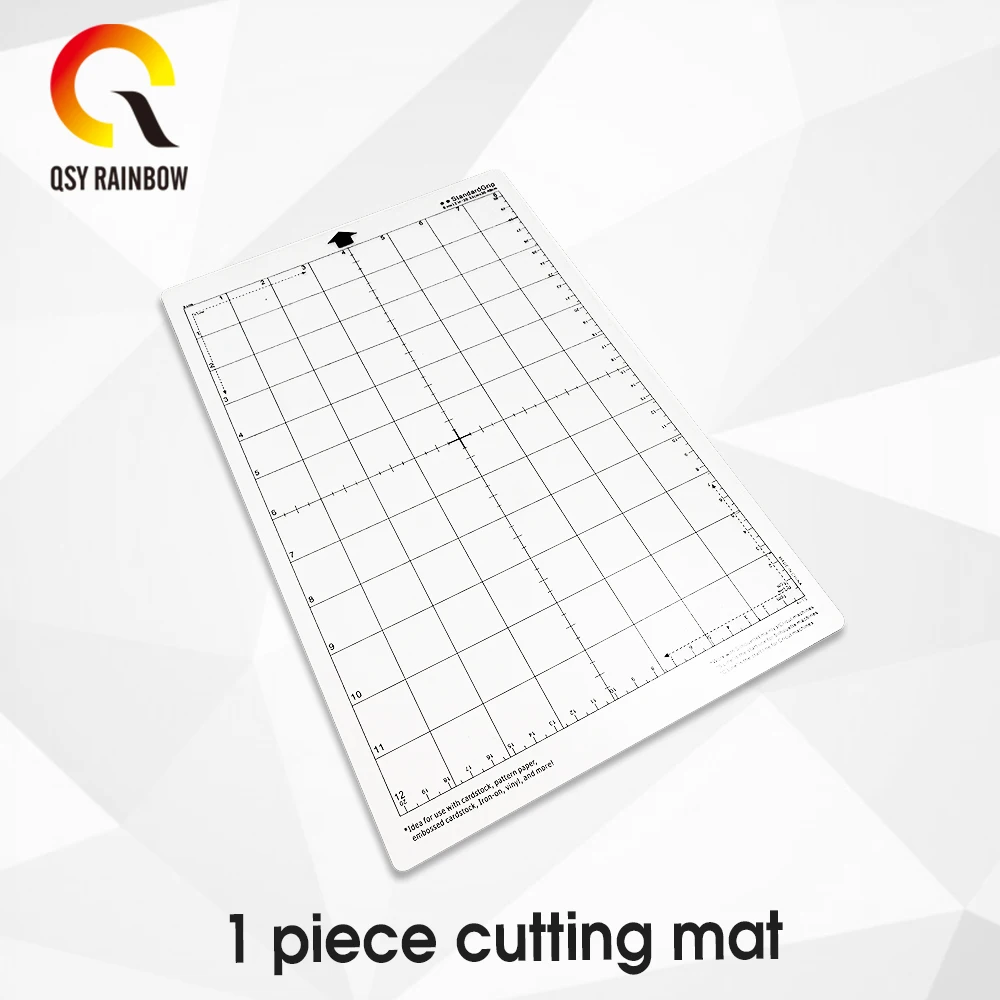 Transparent compatible Cutting Mat Adhesive Mat with Measuring Grid for Silhouette Cameo Plotter  8 by 12 Inch