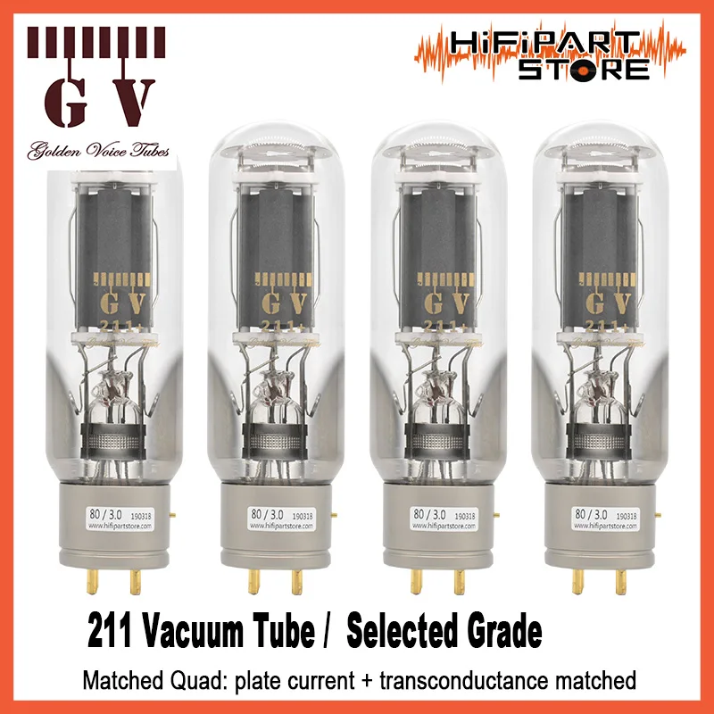 

Golden Voice GV 211 Audio Hi-Fi Vaccum Tube Replace Shuguang Fullmusic JJ Mullard Gold Lion EH Psvane 211 211-T WE211 RCA211