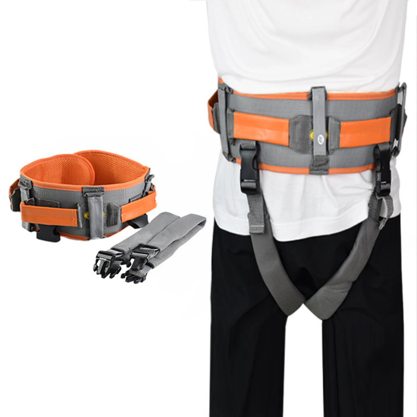 Gait Belt For Transfer Walking with 7 Hand Grips and Quick-Release Buckle Transfer Belt Handles Safety Gait Patient Assist