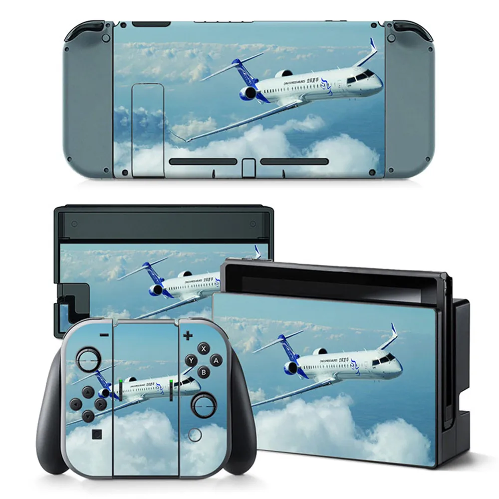 Jogo Adesivos para Joy-Con Dock, Decalques, Pele, Protetor de Tampa Interruptor, Envoltório Durável, Proteção Conjunto Completo, Console Faceplate