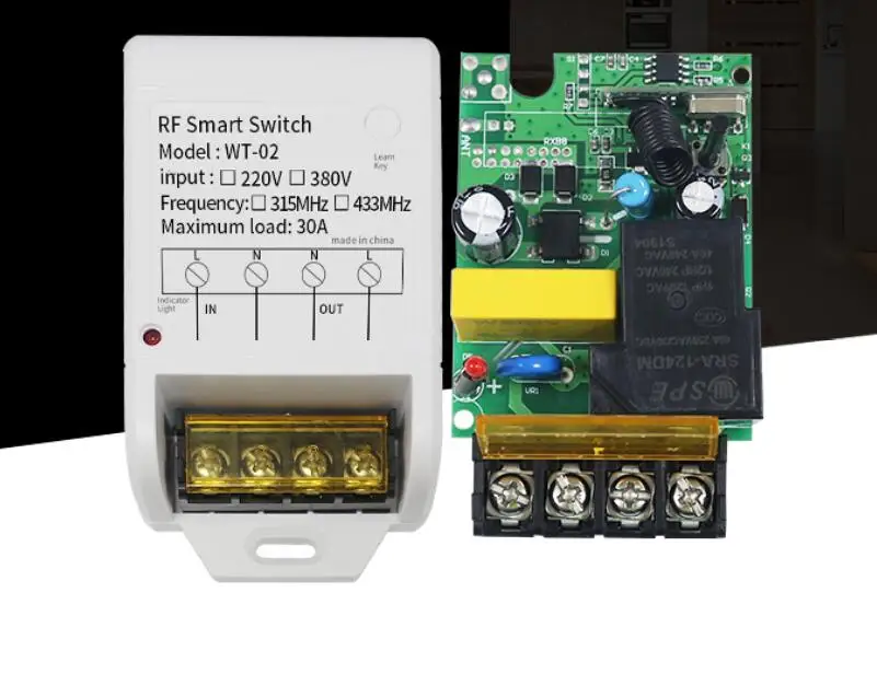 433mhz  AC220V  30A relay  high power  1 channel  specially designed for Water  pump controller switch  lighting power