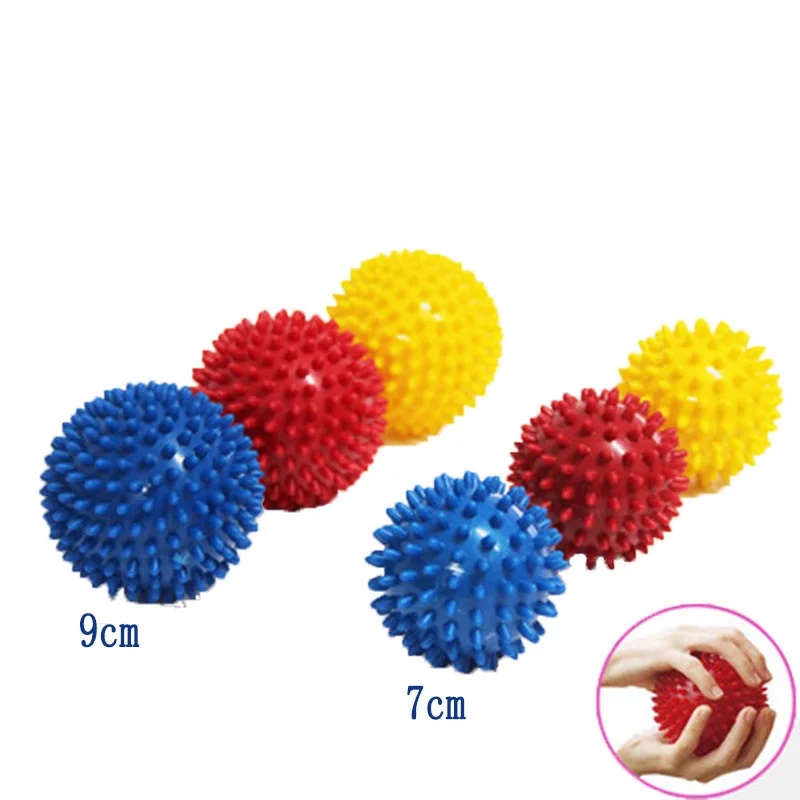 3pcs/set Yoga Ball  Pilates Spiky Massage Ball Trigger Point Sport Fitness Hand Foot Pain Stress Relief  Muscle Relax Ball