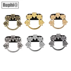 Magnetic Eyeglass Holders Metal Blossom Flower ID Badge Holder Brooches Hanger Fashion Ornament Jewelry
