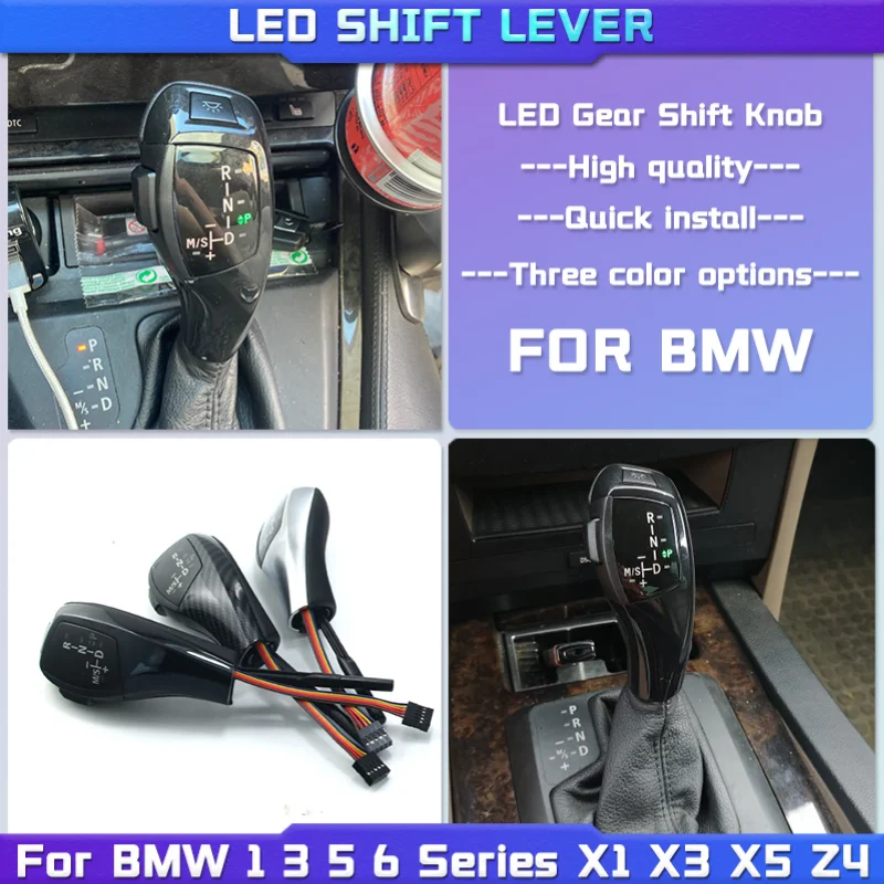 

For BMW 1 3 6 5 Series E38 E39 E46 E60 E61 E63 E64 E81 E82 E83 E84 E90 E91 E92 E93 LED Gear Shift Knob Shifter Lever Accessories