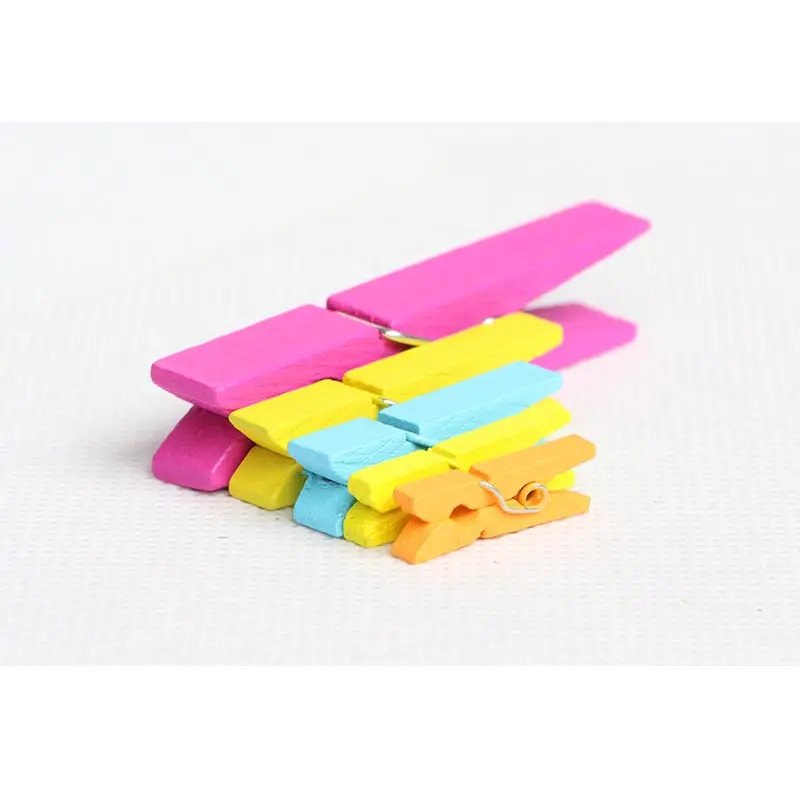 2021 NEW Smalll size Mini Wooden Clips 25/35/45/72mm Coloful Clips Photo Clips for sheets DTY Clothespin Craft Decor Clips Pegs