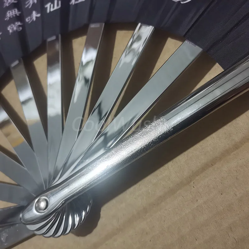 34cm Tai chi fan Stainless steel  kung fu fan senior Martial Arts fan  iron fan