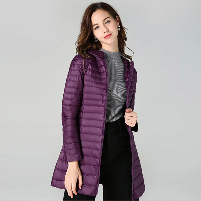 SEDUTMO – doudoune longue pour femme, manteau Ultra léger et fin, Parka décontractée, grande taille 4XL, mode automne hiver, ED1342