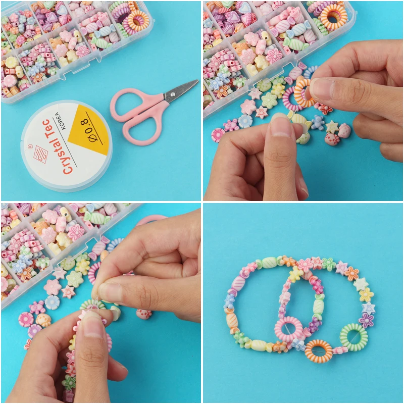 200pcs/Box Plated Color Star Bead Kit Czech Glass Loose Spacer Beads For Jewelry Making Kits Bracelet Handmade Diy Accessories