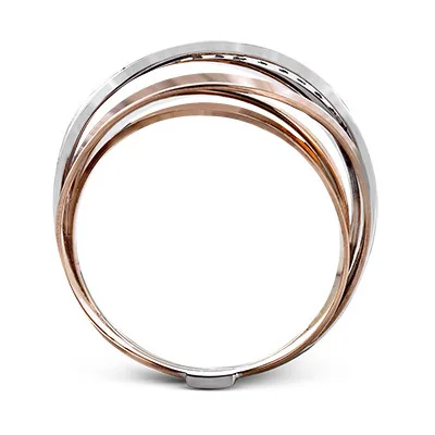 Creative multi-layer twining Stainless Steel Wedding Rings For Women Vintage rose gold silver color engagement ring jewelry