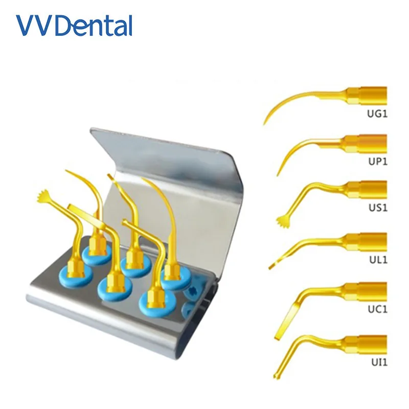 

VV Dental Piezosurgery Tips Multifunctional Kit Compatible With MECTRON /WOODPECKER Handpiece UG1 ＵP1 UC1 US1 UL1 UI1