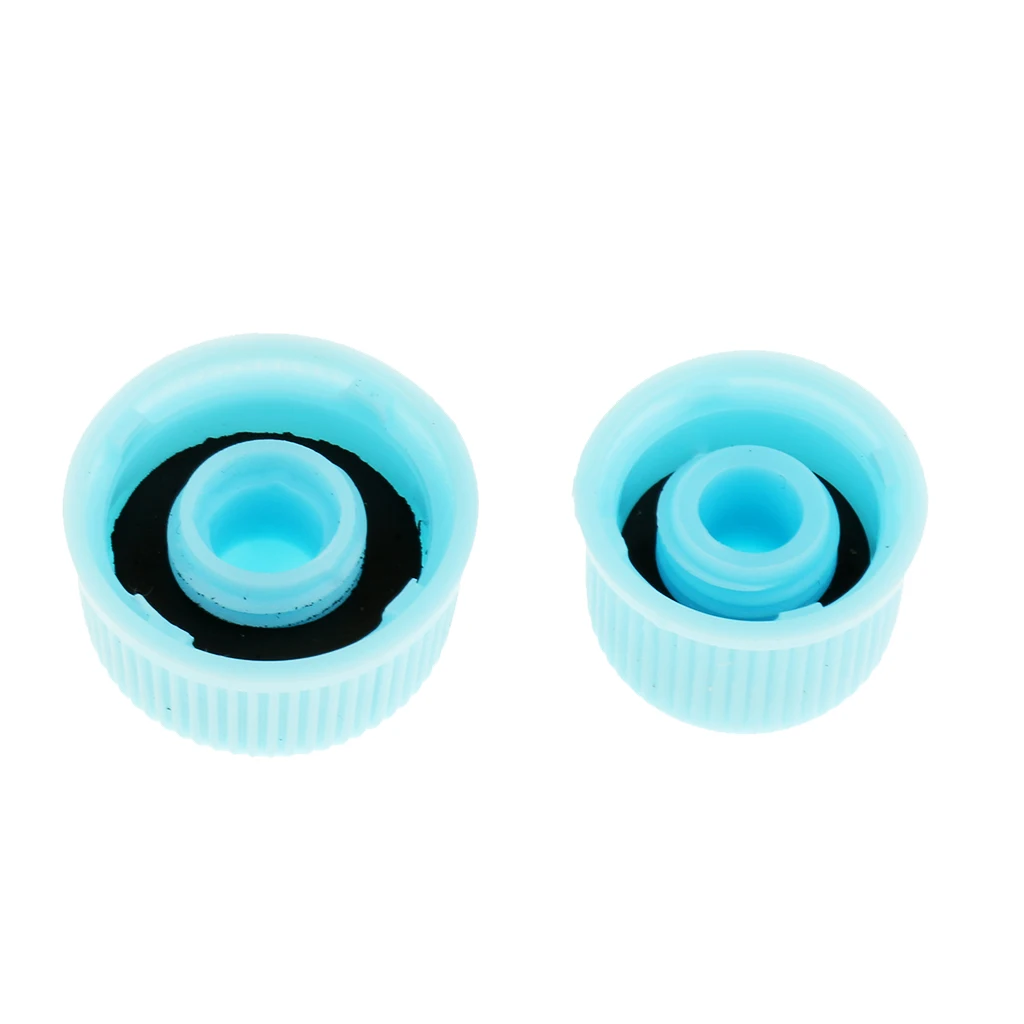 2 Pieces AC Hi Low Side Charging Port Service Valve Fitting Caps Cover R134a