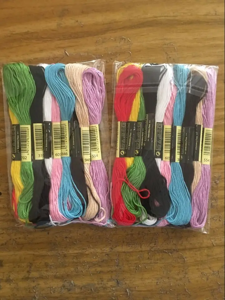 New 10 pcs Random Color embroidery DIY cotton Line Branch Threads Similar Dmc Thread Floss Skein Cross Stitch Thread