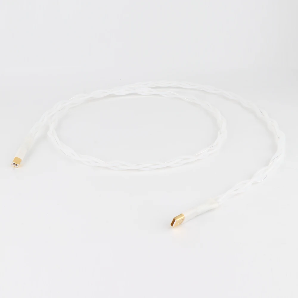 Pure Silver Decoder Hifi Fever USB (A - B)Line DAC Кабель для передачи данных 1M Аудио USB-кабель Hi-Fi Высококачественный кабель типа A до типа B