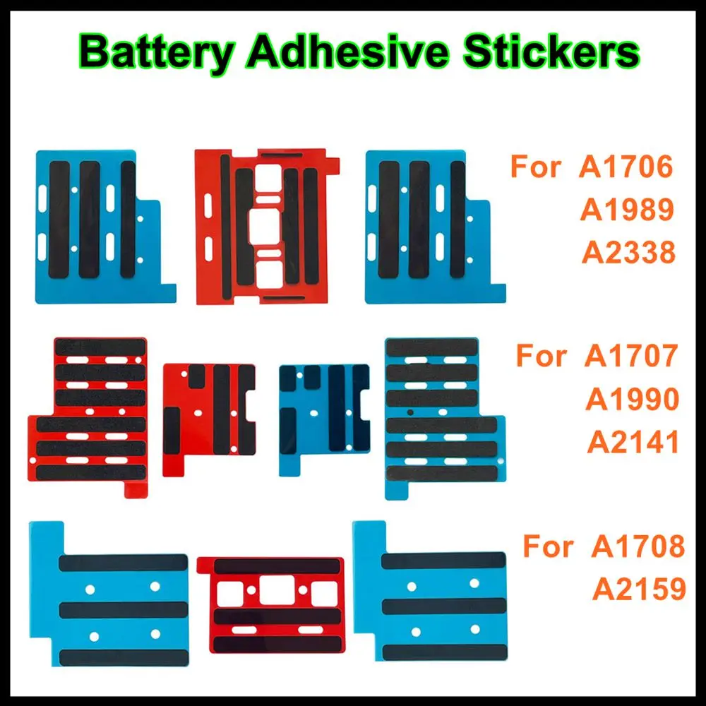 New Battery Adhesive Stripes Stickers Set For Macbook Pro Retina A1706 A1707 A1708 A1989 A1990 A2141 A2159 A2338 2016-2020 Year