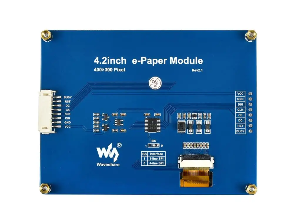 4.2inch E-Ink Display Module 400x300 E-paper Module Black White Two-color SPI Interface No Backlight Ultra low consumption