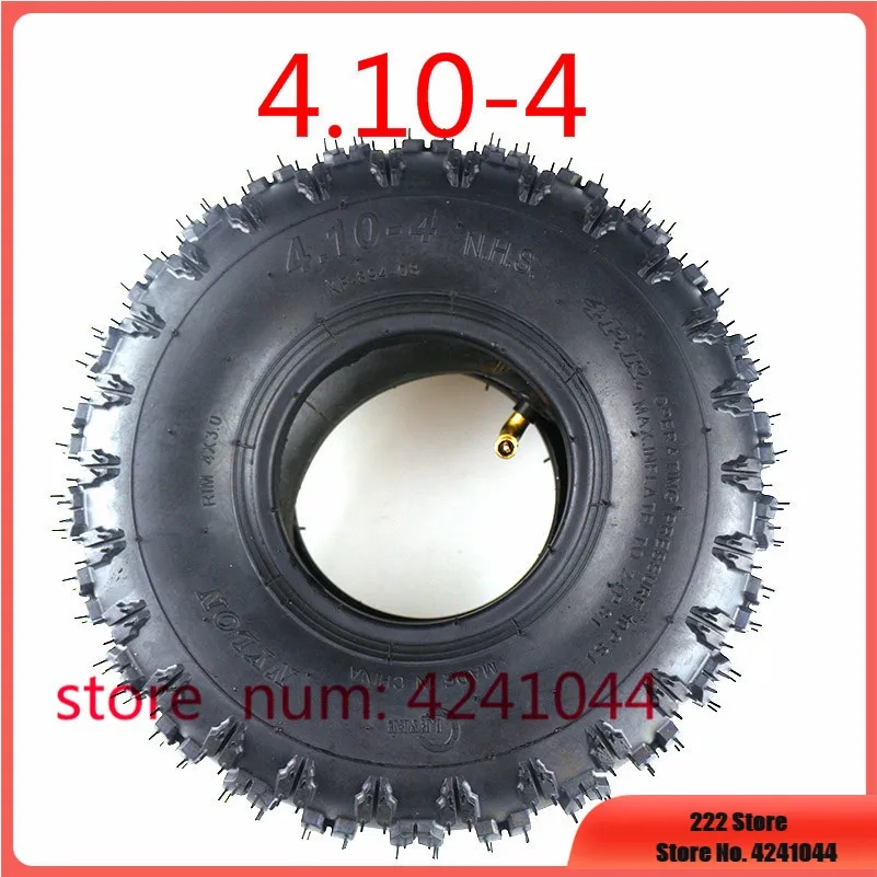 High quality tires 4.10/3.50-4 410/350-4 ATV Quad Go Kart 47cc 49cc Chunky 4.10-4 Tires inner tube Fit All Models 3.50-4 4\