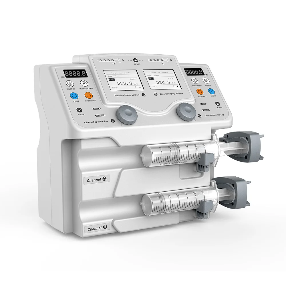 LTSI10 cheap medical laboratory dual channel HD LCD digital syringe pump