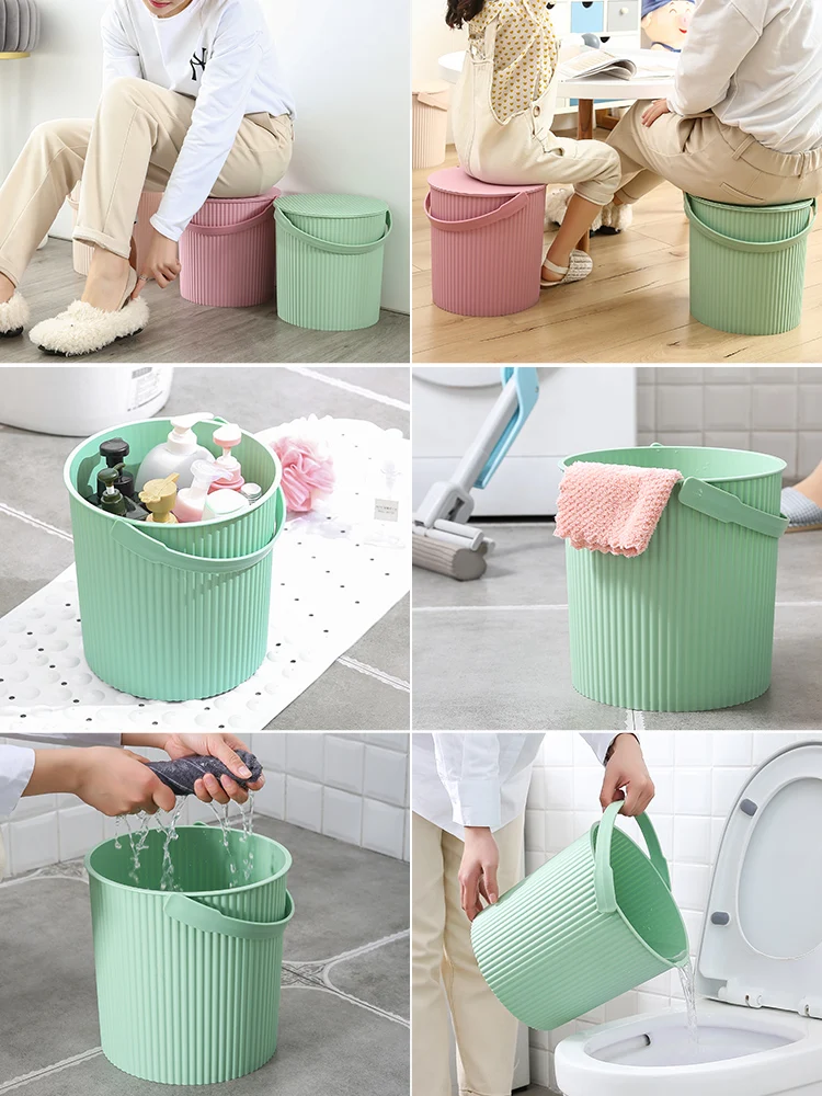 zq Storage Stool Storage Stool Can Sit on Others with Doorway Shoe Wearing Stool Plastic Toy Storage Box