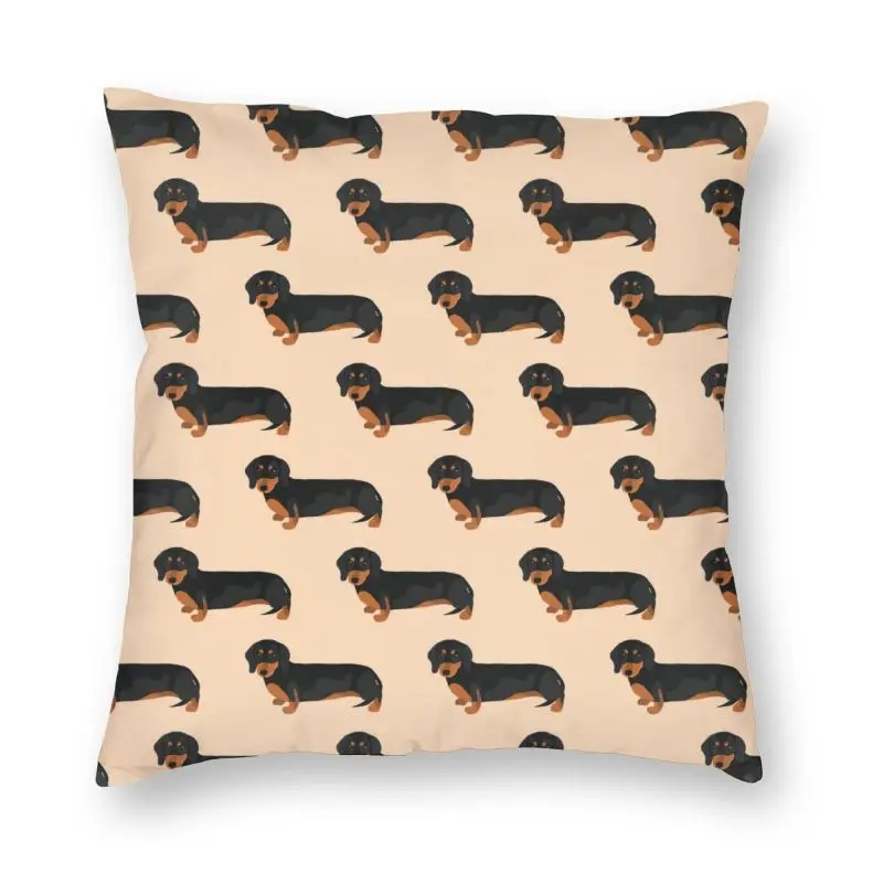 Luxury Sausage Dog Lovers Throw Pillow Case Home Decor Custom Dachshund Wiener Puppy Cushion Cover 40x40 Pillowcover for Sofa