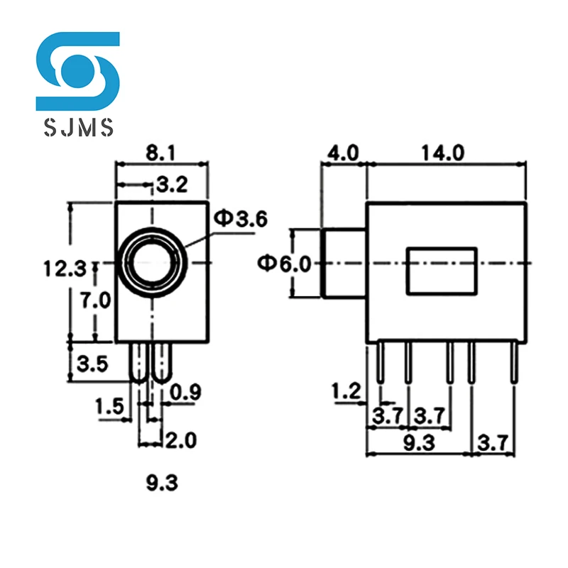 5/10Pcs Headphone Jack Socket PJ-325 3.5MM Stereo Female Socket 3.5 Audio Earphone Connector PJ325 Audio Jack Socket Multicolor