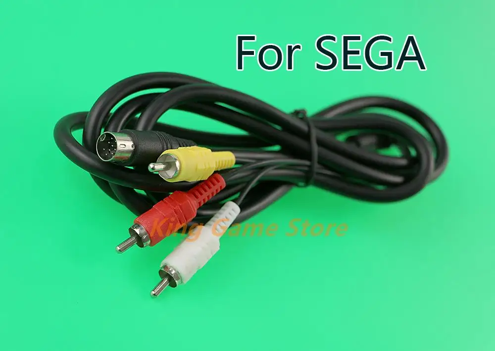 1pc 1.8M Retro-bit AV RCA Audio Video Cable for Sega Genesis 2 3 II III Connection Cord 3RCA Game Controller AV Cable