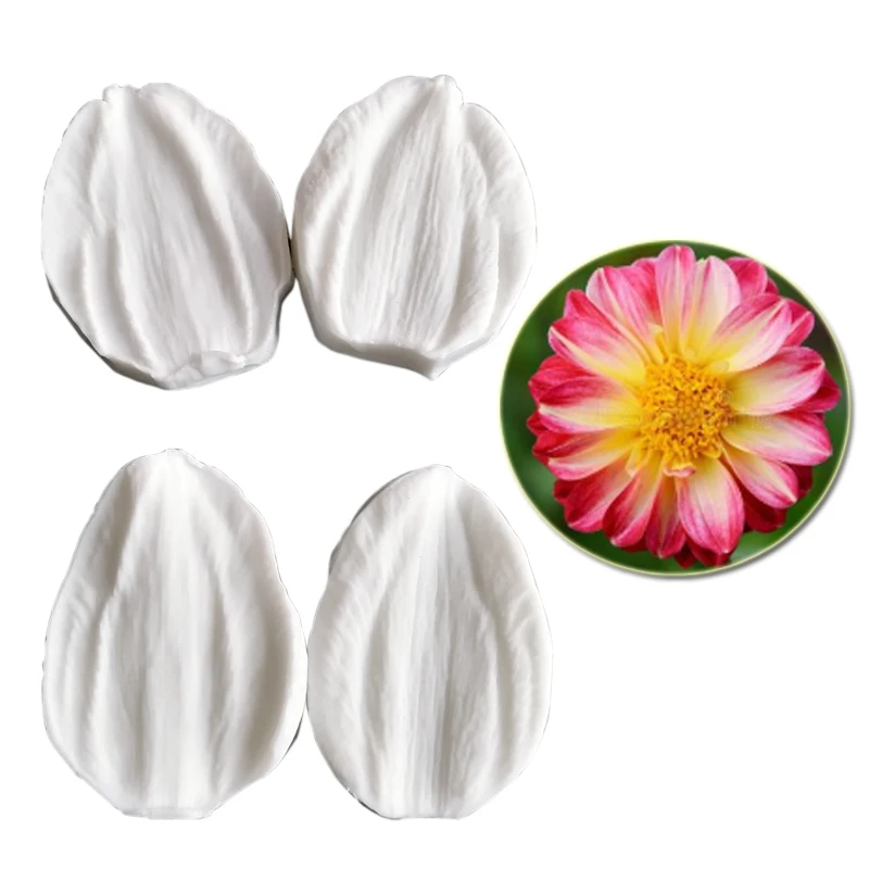 NEW Dahlia Veiner Silicone Molds Crafts For Chocolate Candy Cupcake Sugar Moulds Baking Pastry Home and Kitchen Accessories Tool