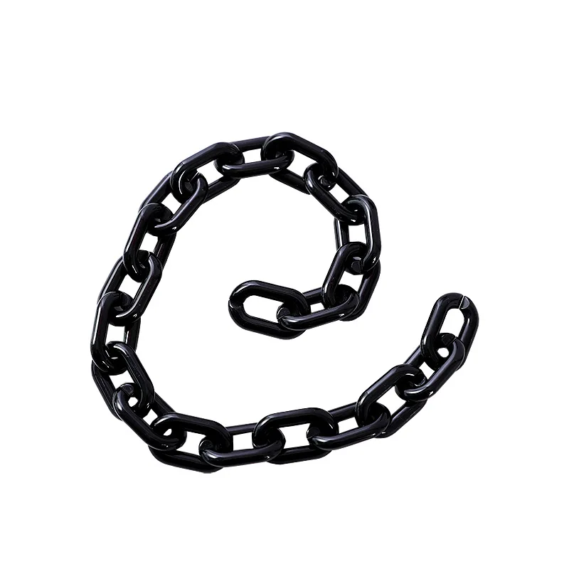 أبيض أسود أكريليك 31x20 مللي متر تويست البيضاوي حلقة مفتوحة الخرز موصل ربط سلسلة لصنع المجوهرات مكونات حقيبة حزام DIY بها بنفسك #5