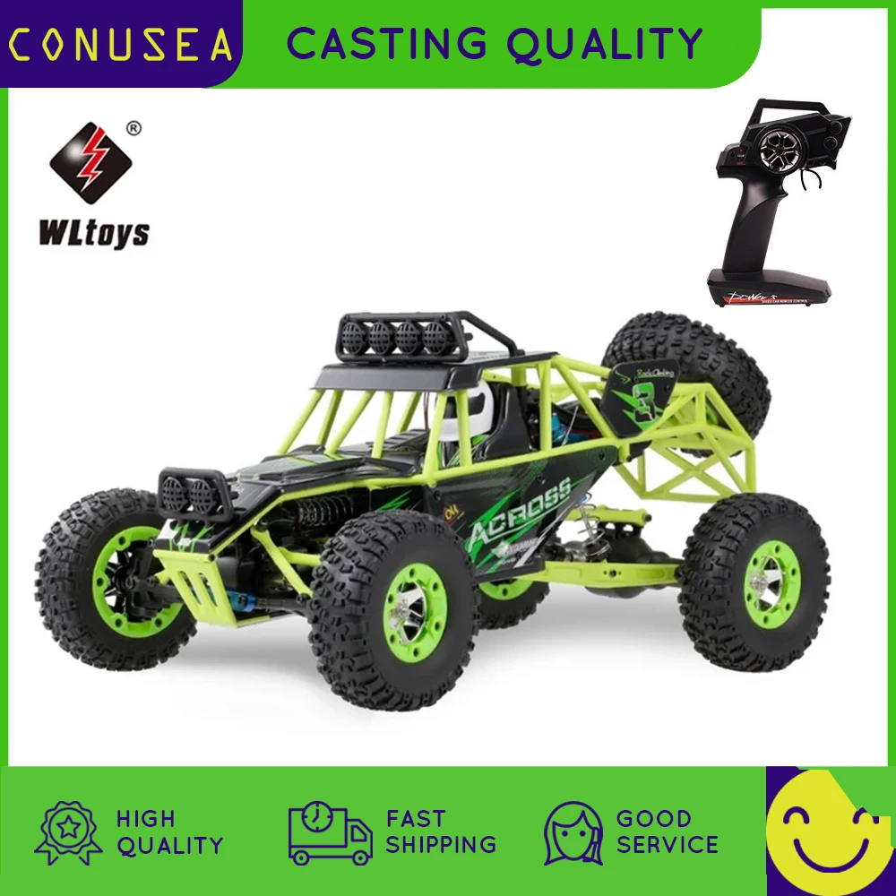 Wltoys 12428 1/12 Rc Xe Ô Tô Điều Khiển Từ Xa Xe 4Wd 50Km/H 2.4G Tốc Độ Cao Xe Tải Rc Lỗi Off-đường Xe Bánh Xích Leo Xe Đồ Chơi Cho Bé Trai