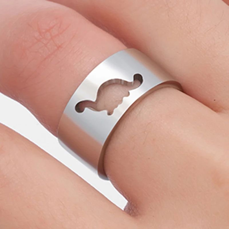 Dinosaur Promise Ring for Couples - Brachiosaurus Jewelry, Matching His and Her Ring, Alternative Engagement Ring, Boyfriend